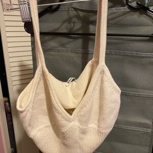 Reformation Cream Knit Sweater